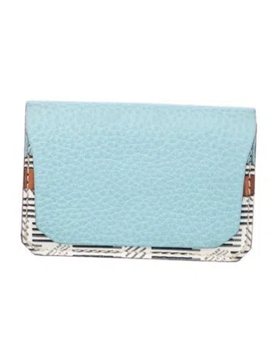 Pre-owned Moreau Leather Wallet In Blue
