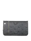 Moreau Logo-print Chain Clutch Bag In Black