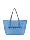 Moreau Medium Monaco Monogram Tote Bag In Blue