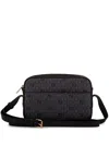 Moreau Monogram Leather Crossbody Bag In Black