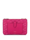 Moreau Monogram Leather Crossbody Bag In Pink