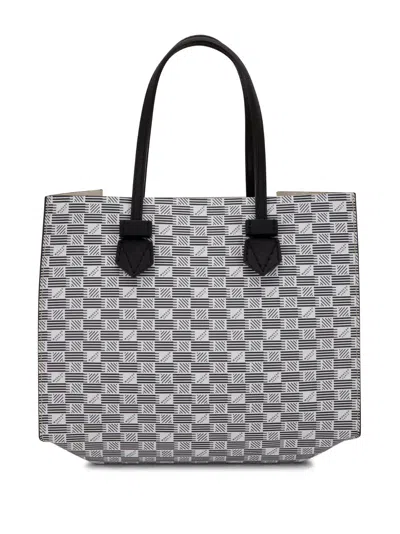 Moreau Monogram Leather Tote In Wht