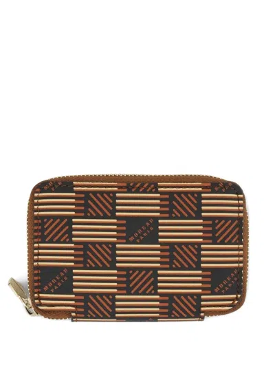 MOREAU MONOGRAM-PRINT ZIP-AROUND WALLET
