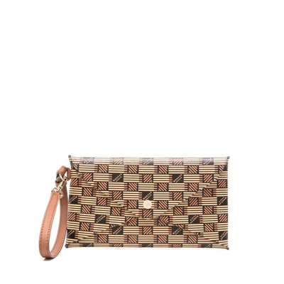 Moreau Origami Clutch Bag In Brown