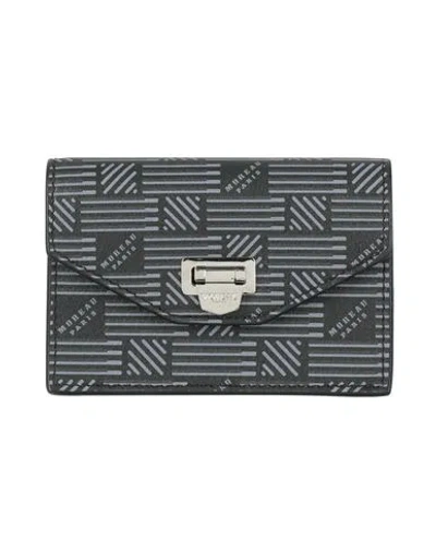 Moreau Paris Woman Cardholder Charcoal Size - Leather In Gray