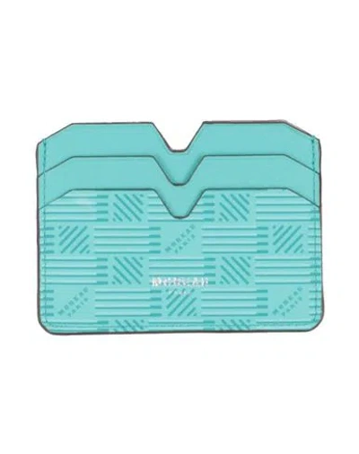 Moreau Paris Woman Cardholder Turquoise Size - Calfskin In Blue