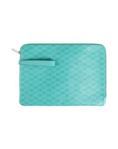 Moreau Paris Woman Document Holder Turquoise Size - Textile Fibers In Blue