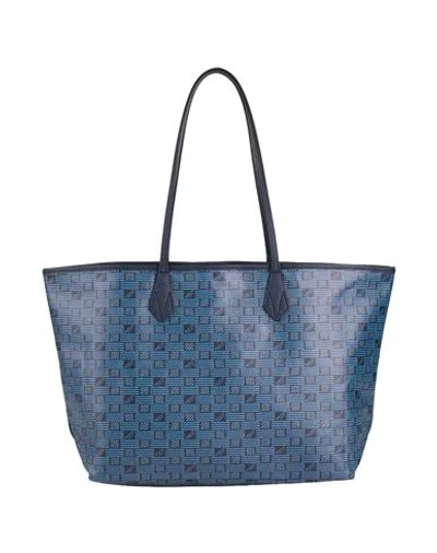 Moreau Paris Woman Handbag Navy Size - Textile Fibers, Calfskin In Blue