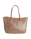 Moreau Paris Woman Shoulder Bag Brown Size - Linen, Cotton, Calfskin