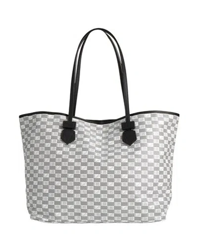 Moreau Paris Woman Shoulder Bag Charcoal Size - Linen, Cotton, Calfskin