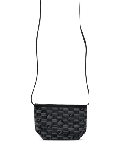 Moreau 图案拉链托特包 In Black