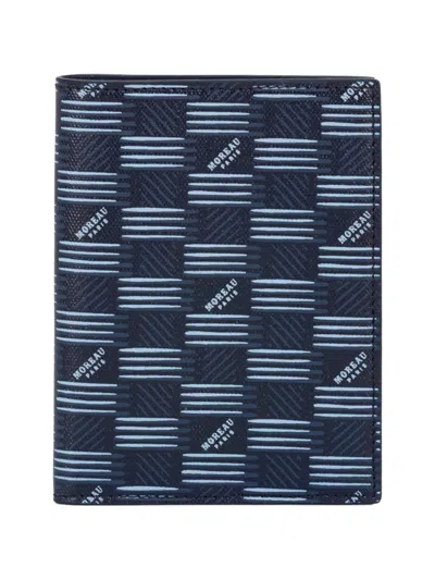 Moreau Printed Passport Holder In Blue