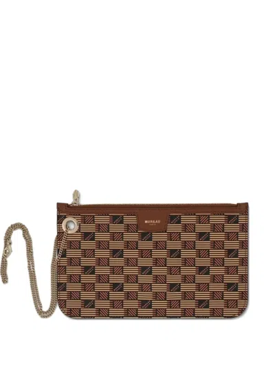 Moreau Saint Marina Monogram-pattern Pouch In Brown