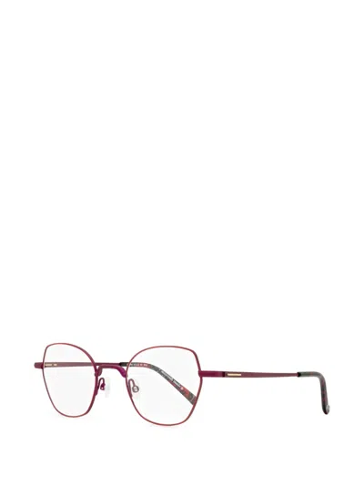 Morel Koali Geometric-frame Glasses In Red