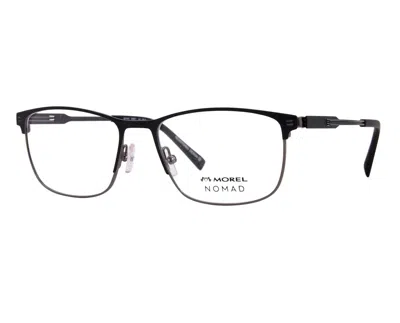 Morel Men's 40144n Rectangle Eyeglasses In Matte Black In White