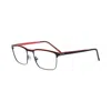 Morel Men's Lightec Omicron 62 30311l Eyeglasses In Black / Orange