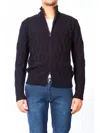 Moreno Martinelli - Full Zip Geometric Design 548085a 03 Blue