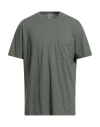 Moreno Martinelli Man T-shirt Military Green Size Xs Cotton In Green