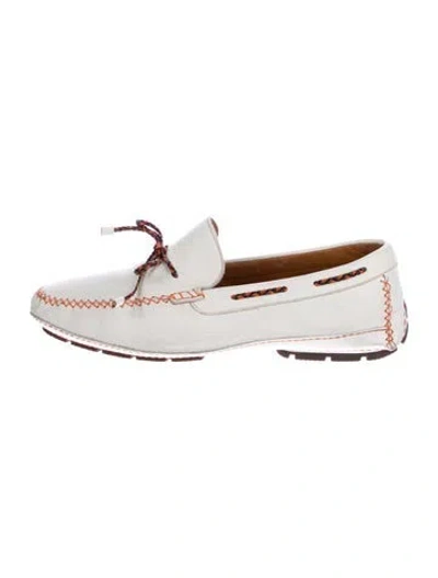 Pre-owned Moreschi Leather Oxfords In White