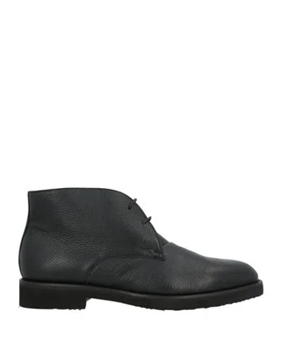 Moreschi Man Ankle Boots Black Size 8 Leather
