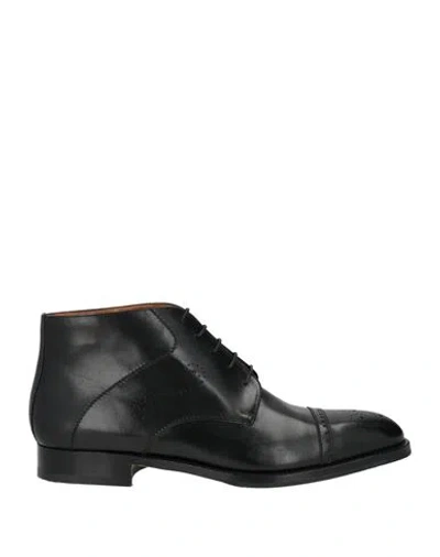 Moreschi Man Ankle Boots Black Size 9.5 Leather
