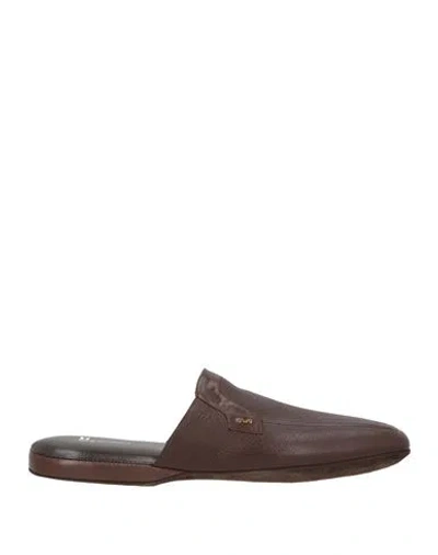 Moreschi Man House Slipper Chocolate Brown Size 13 Leather