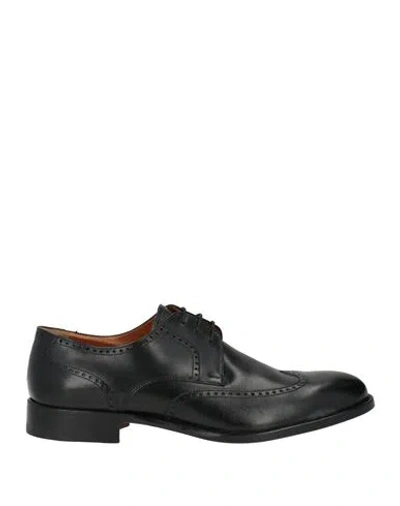 Moreschi Man Lace-up Shoes Black Size 7 Leather In Pink