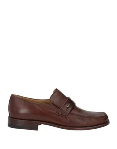 Moreschi Man Loafers Brown Size 7 Leather