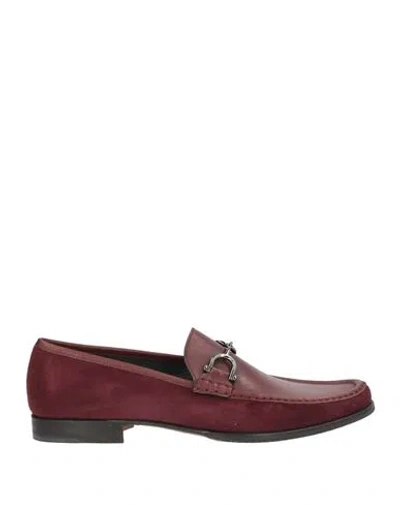 Moreschi Man Loafers Burgundy Size 8.5 Leather