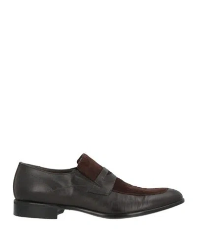 Moreschi Man Loafers Dark Brown Size 12 Calfskin