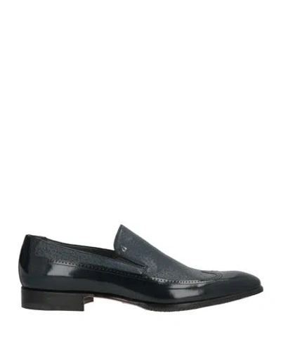 Moreschi Man Loafers Midnight Blue Size 10.5 Leather In Black
