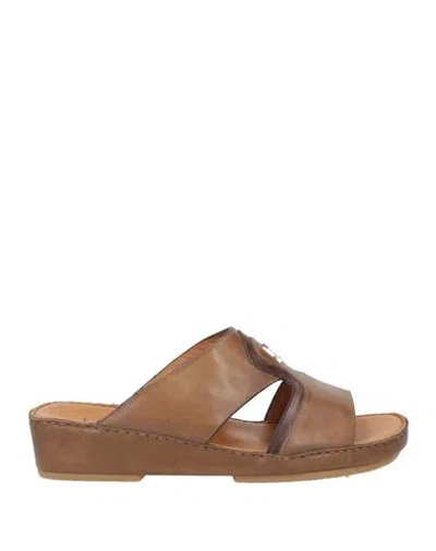 Moreschi Man Sandals Brown Size 10 Leather