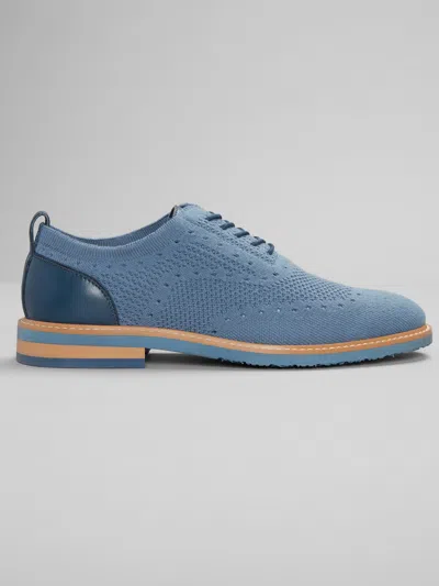 Moretti Ashford Knit Oxfords In Blue