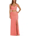 Morgan 2pc Sequin Bodycon Dress In Red