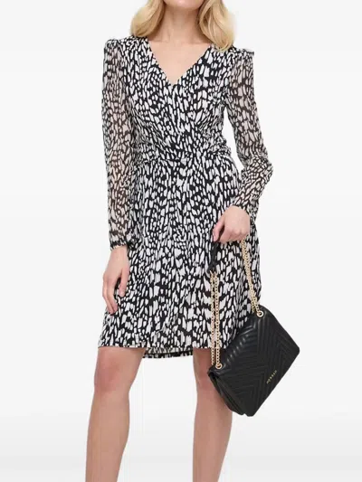 Morgan Abstract-print Wrap Mini Dress In Multi