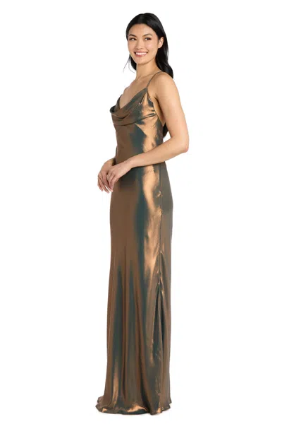 Morgan & Co. 14010 Formal Long Prom Dress In Gray