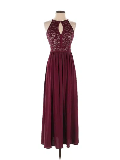 Pre-owned Morgan & Co. Cocktail Dress In Burgundy