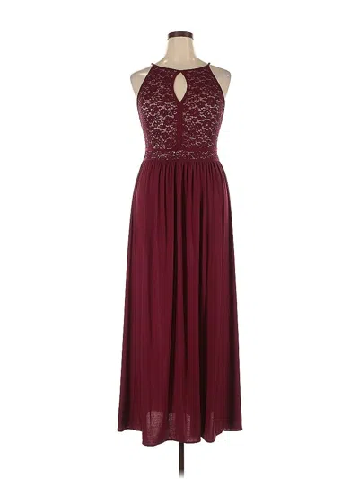Pre-owned Morgan & Co. Cocktail Dress In Burgundy