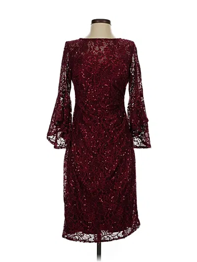 Pre-owned Morgan & Co. Cocktail Dress In Burgundy