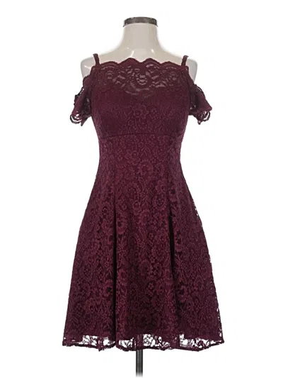 Pre-owned Morgan & Co. Cocktail Dress In Burgundy