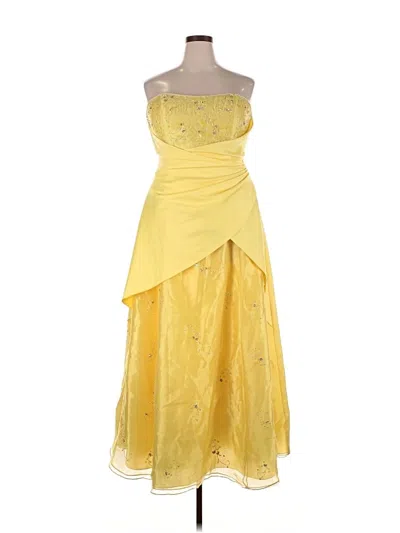 Pre-owned Morgan & Co. Cocktail Dress In Yellow