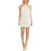 Morgan & Co. Juniors Womens Glitter Polyester Cocktail And Party Dress In White