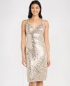 Morgan & Company Juniors' Double Strap Tie Back Dress In Gold