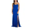 Morgan & Company Women's Cowlneck Cocktail Dress In Blue