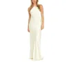 Morgan & Company Juniors' Halter-neck Slip Dress In Cream