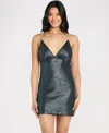 Morgan & Company Juniors' Rhinestone Cord Strappy Dress In Black