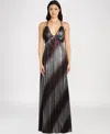 Morgan & Company Juniors Sleeveless V-neck Long Dress In Multi