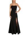 Morgan & Company Juniors' Strapless Bustier Gown In Black