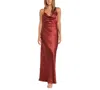 Morgan & Company Juniors' Tie-back Sleeveless Scoop-neck Dress In Spiced,gin