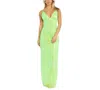 Morgan & Company Juniors' V-neck Embellished Sleeveless Gown In Lime